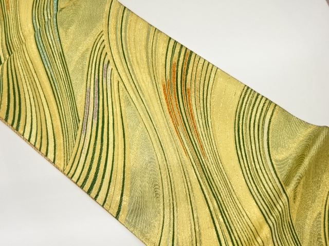 JAPANESE FUKURO OBI / WOVEN WAVY STRIPE